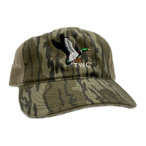 Mossy Oak Bottomland with Mallard Flying with Velcro Closure