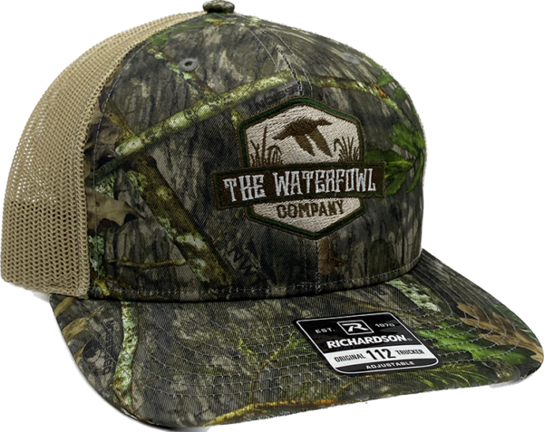 Mossy Oak Obsession/Khaki with Embroidered Duck with Sawgrass